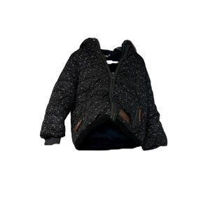 Moodstreet Black Speckled Jacket with Brown Accent Sz 2